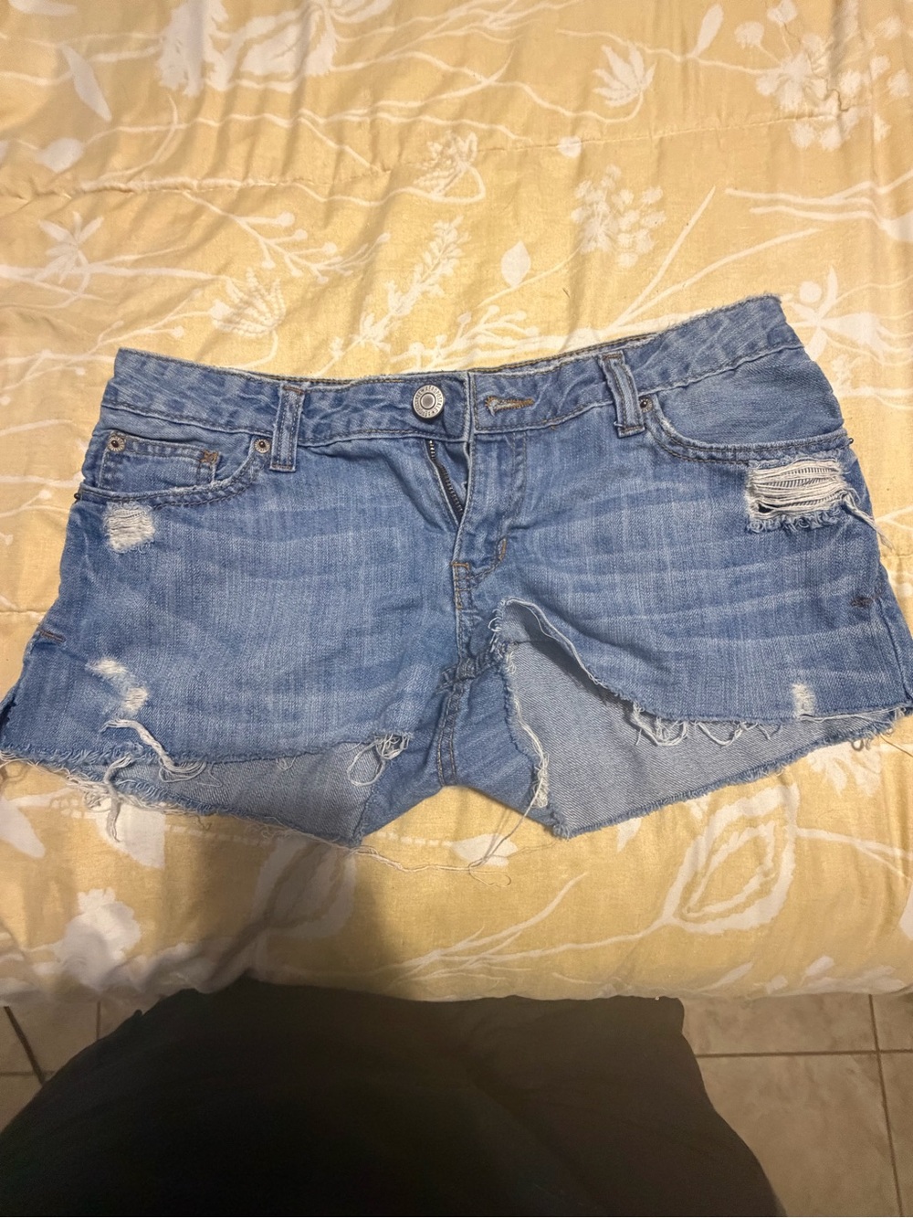 Aeropostale Light Blue Distressed Denim Shorts